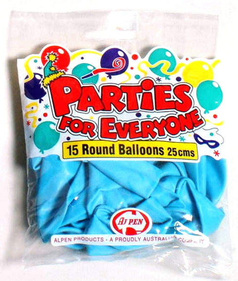 AussieSuperStore Party Essentials Balloons Alpen 25cm Light Blue Balloons Alpen 25cm Light Blue | Party Balloons & Decorations Supplies 9310720234519 203451